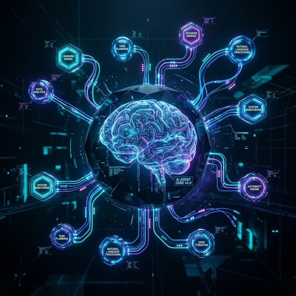 Autonomous AI Agent development dashboard displaying smart task execution and workflow orchestration